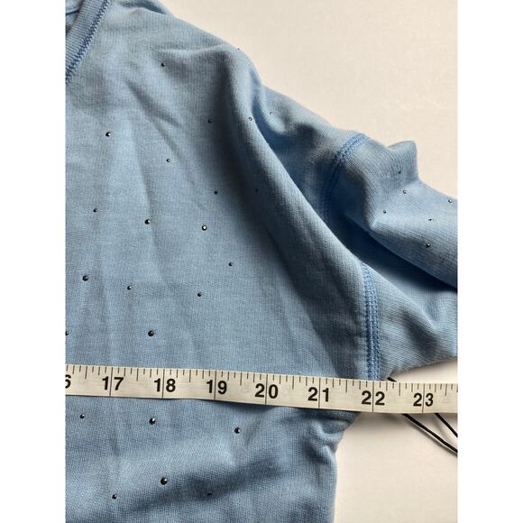 Rock & Republic Women's Light Blue Studded Long Sleeve Pullover Size Large NWT - Picture 6 of 12